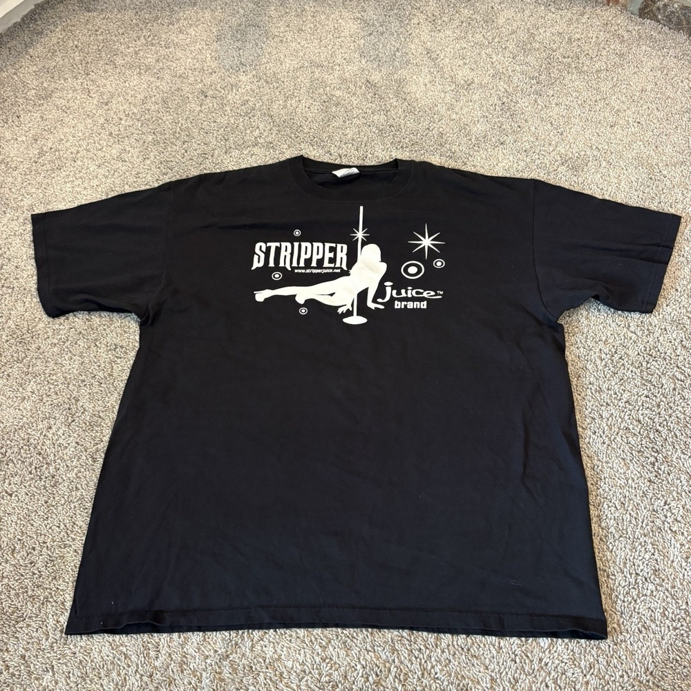 Vintage Stripper Juice Brand T-shirt Gets You Off Clean! Motorcycle Shirt 2X